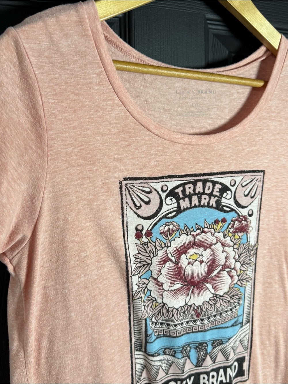 Lucky Brand Pink Graphic Short Sleeve Tee - Picture 3 of 8